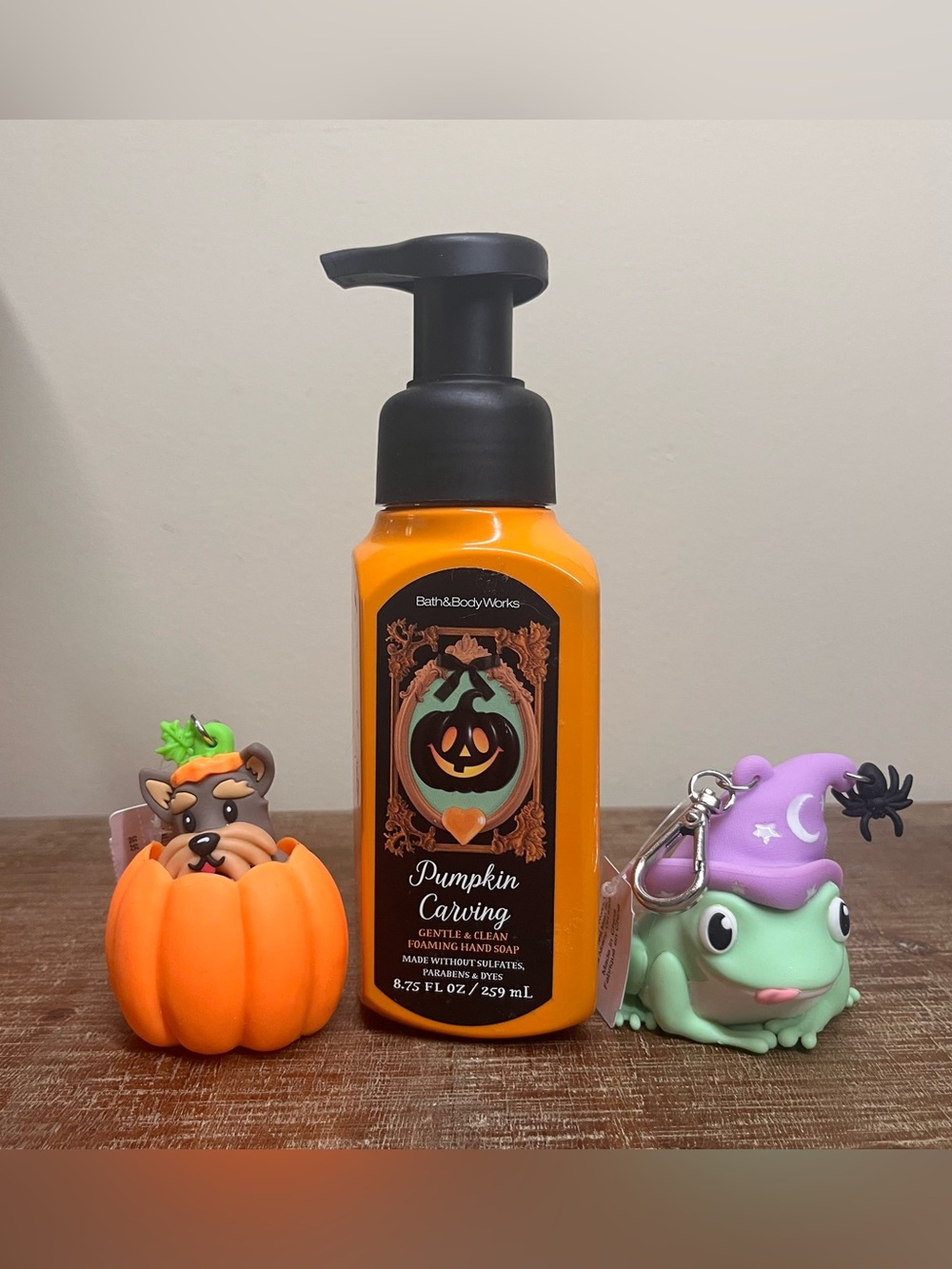 Bath & Body Works Fall Puppy Frog PocketBacs  Pumpkin Carving Foaming Hand Soap